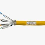 Netwerkkabel S/FTP CAT7A 100Mtr solid MIMF AWG 22/1 1200MHz  installatiekabel kleur: GEEL op=op