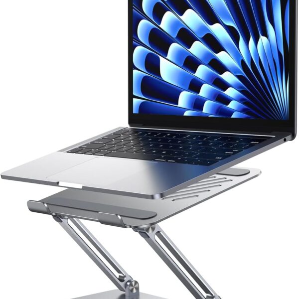 UGREEN Laptopstandaard voor Bureau Aluminium Verstelbare Laptophouder. Ergonomische Laptopverhoger met Hitteventilatie Compatible with MacBook Pro Air Dell Chromebook HP Notebook up to 17.3 Inch