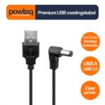 50cm USB naar DC connector - 5.5 x 2.5 mm - USB naar Stroom - USB 2.0