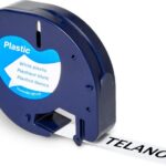Plastic Labels 91201 geschikt voor Dymo LetraTag Labelprinter - Zwart op Wit - 12 mm x 4 m - S0721610 Labeltape