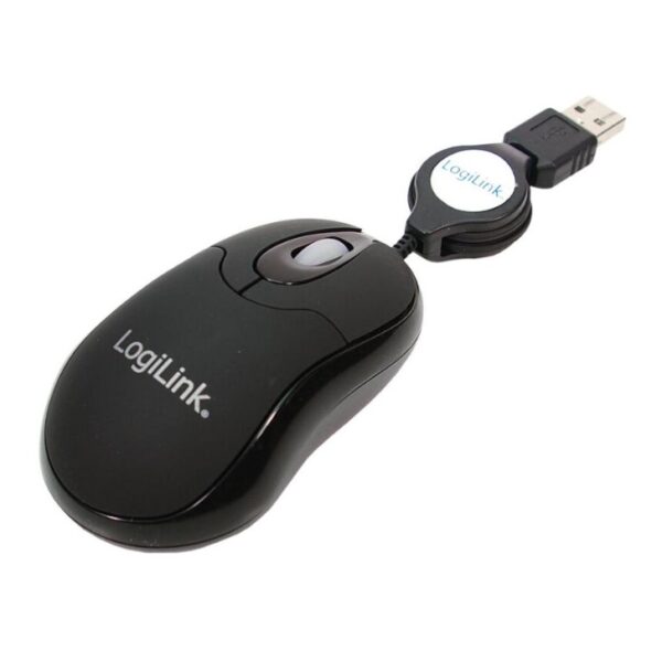 LogiLink Mouse optical USB Mini with retractable Cable