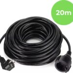 Premium Netspanning verlengkabel 220V/230V Voeding verlengsnoer 20Mtr