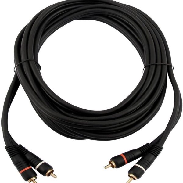 Premium Audioaansluitkabel 15mtr  2x RCA/TULP  male  > 2x RCA TULP male 15mtr