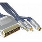 Domesticon Scart Male - Cinch. SVHS. 3.5mm 3Mtr Tulp