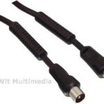 Coax/Antennekabel 3mtr zwart