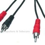 Audioaansluitkabel 1.5mtr  2x RCA/TULP  male  > 2x RCA TULP male  1.5mtr