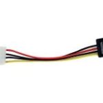 Serial ATA voedingsverloop 4 pins-Molex>SATA  0.15Mtr powerconnector