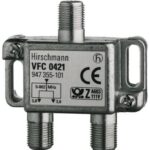 Hirschmann Coax splitter 1 in 2uit  F-(schroef)connector