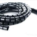 Spiraalsnoer 6MM  zwart  ( 1.75 Per Meter)