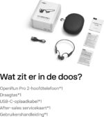 Shokz OpenRun Pro 2 Open-ear Sporthoofdtelefoon - Bone Conduction - IP55 water- en zweetbestendigheid - 12 uur batterij - Zwart - Afbeelding 4