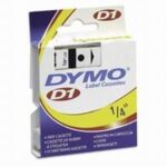 Dymo Tape (6mm x 7m) zwart op wit D1 / 43613