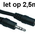 2.5mm stereo jack plug - 2.5mm stereo jack plug. 1.20m