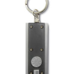 Sleutelhanger in rood/ blauw/ zwart met blauwe led