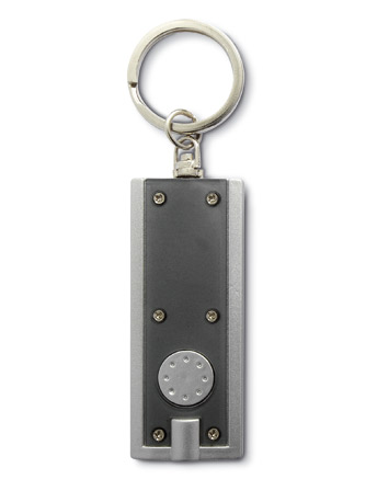 a19789 Sleutelhanger in rood/ blauw/ zwart met blauwe led - Afbeelding 1