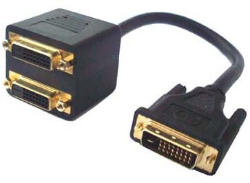 a19913 DWC-Select KABEL SPLITTER DVI-D -> 2x DVI-D VERGULD - Afbeelding 1