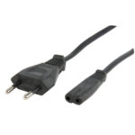 DWC-Select Voedingskabel C7  220v / 230V 2 Polig oat.b.v. Notebook 3Mtr zwart