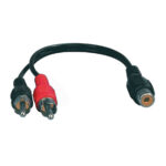 2 Tulp Stekkers - Tulp/RCA Kontra Stekker. 20Cm splitter