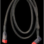 Revoltec S-ATA Kabel 50 cm. UV Actief. Zwart 90 Graden Hoek