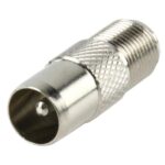 Coax plug naar F-connector schroef socket