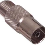F-connector schroef socket naar coax socket adapter per stuk