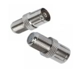 F-connector schroef socket naar coax socket adapter per stuk - Afbeelding 2