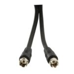 Zwarte Coax antenne kabel F schroef male - F schroef male 10Mtr (Impedantie:75Ohm)