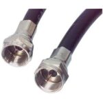 Zwarte Coax antenne kabel F schroef male - F schroef male 2.5Meter