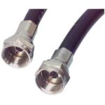 Zwarte Coax antenne kabel F schroef male - F schroef male 20Meter