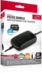 Pecos Mobile. Universal Notebook Car Charger. 80 Watt