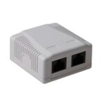Opbouwdoos wandcontactdoos CAT6 2-voudig CAT6 op=op