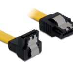 DWC-Select Kabel SATA 6Gb/s 50cm  geel ( 1 kant hoek )