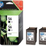 HP 56a Inktcartridge Zwart DUO PACK  tot 2 X 450 pagina's met 5% bedrukt)