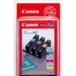 Canon CLI-526 multipack cyaan. magenta. yellow (bevat 3x 9 ml)