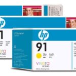 HP 3x 91 geel (bevat: 3x 775ml)