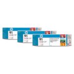 HP 3x 91 multipack magenta cyaan yellow (bevat: 3x 775ml)