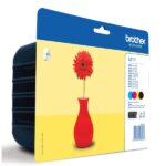 Brother LC-121VALBP Multipack 1x LC-121BK + 1x LC-121C + 1x LC-121M + 1x LC-121Y (tot 300 pagina's met 5% bedrukt)