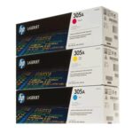 HP Toner 305A CYM Tri-Pack CF370AM (cyaan. magenta. yellow) voor laserJet Pro 300. 400. 400 M451dn. 400 M451dw. 400 M451nw