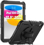 Hoes met ingebouwde Screenprotector Geschikt voor Apple iPad 11 (2025) / 11 (2025) / 10.9 (2022) | Inclusief Handriem en Schouderriem | Extreme bescherming | Ideaal voor zakelijk gebruik - Afbeelding 4