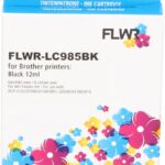 FLWR Brother Compatible LC985BK zwart (tot 300 pagina's met 5% bedrukt)