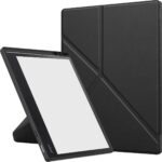 Hoes Geschikt voor Kobo Elipsa 2E - Luxe E-reader Trifold Case - Bescherm Hoesje Book Cover - Zwart