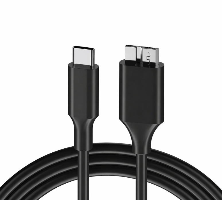 a58660 USB Micro B naar USB-C kabel - USB3.1 Gen 1 - tot 2A / zwart - 30cm - Afbeelding 1