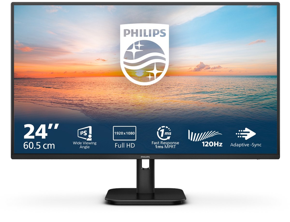 a58673 Philips 24E1N1100A - Full HD IPS Monitor - 60hz - 1ms Speakers - 24 inch - Afbeelding 1