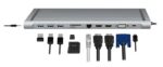 Logilink Docking 3xVideo USB-C, 100W, 4K, 11 Port - Afbeelding 2