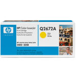 HP TONER CARTRIDGE YELLOW 4K F/ COLOR LASERJET 3500  Q2672A ( Bevat 4000 pagina's met 5% bedrukt)