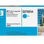 HP TONERCARTRIDGE CYAAN COLOR LASERJET 3800 Q7581A (Tot  6000  pagina's met 5% bedrukt)