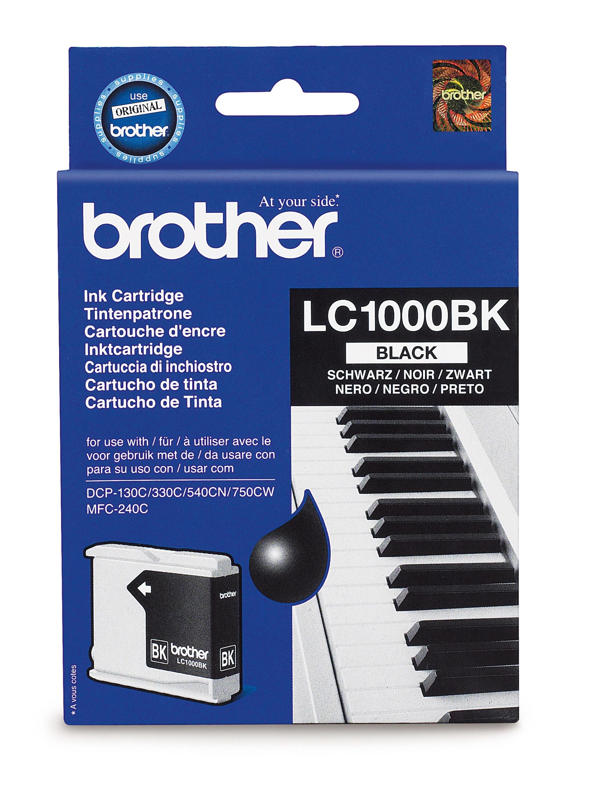 a14450 Brother LC1000BK (Tot 500 pagina's met 5% bedrukt) Zwart - Afbeelding 1