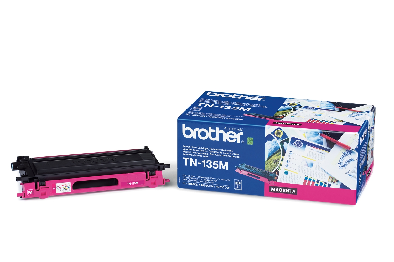 a16780 Brother TN-135M Tonercartridge (Tot 4.000 pagina's met 5% bedrukt) - Afbeelding 1