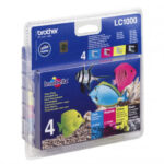 Brother LC-1000 Multipack Value Pack  (Bestaande uit 1000BK/1000C/1000M/1000Y van elk één) (tot 500 pagina's met 5% bedrukt)