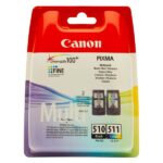 Canon PG-510 / CL-511 Multipack zwart en kleur( bevat 2 x 9 ml.)