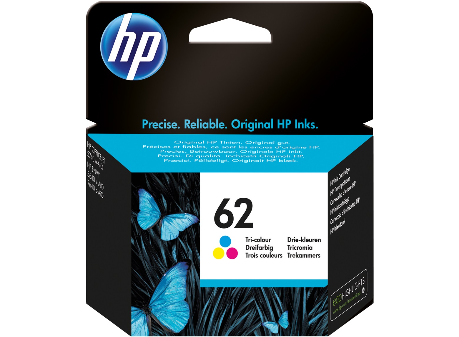 a38383 HP 62 color (tot 165 pagina's met 5% bedrukt) - Afbeelding 1